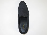 Mens Santino Luciano Shoes Soft Velvet Slip on Loafer Formal Wedding C351 Black