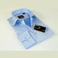 Men's Shirt Christopher Lena PROPER 100% Cotton Wrinkle Free P720SP0R Blue