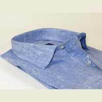 Mens Ciazzo Turkey 100% Linen Breathable Shirt Short Sleeves #Linen 33 Dark Blue