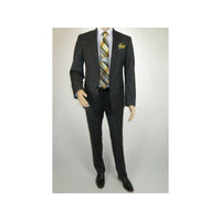 Mens TOMMY HILFIGER Suit Wool Blend 2 Button Side Vent Glen Plaid 0121 Gray