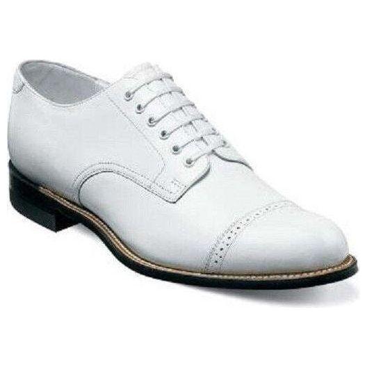 Stacy Adams Madison Cap Toe Men's Oxford - White Size 8.5 Stacy Adams Madison Cap Toe Men's Oxford - White Size 8.5