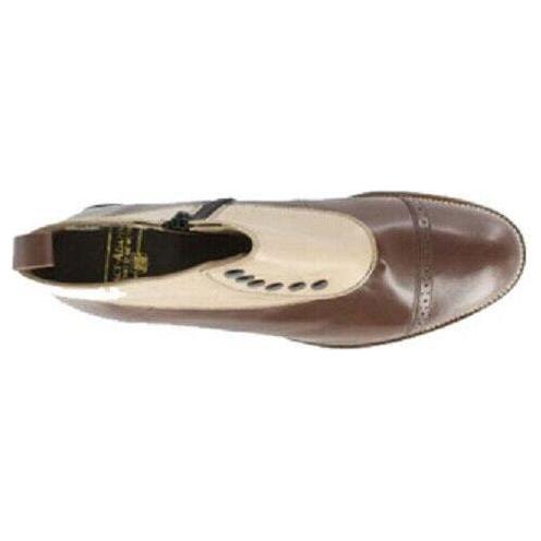 00026-249 Men Stacy Adams High Top Boot Madison Biscuit Toe Brown Taupe Side Zip