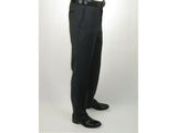 Mens MANTONI Flat Front Pants 100% Wool Super 140's Classic Fit 46306-3 Charcoal