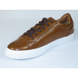Men Harrison Myles Sneaker Dress Shoes Soft Comfort Lace Cushioned S2111 Cognac