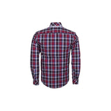 Men Makrom Turkey Soft Cotton Shirt 5403-02 English Plaid Wine Blue Slim Fit New