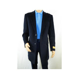 Men 100% Soft Wool 3/4 Length Winter Top Coat Cashmere Feel  #Til-71 Navy Blue