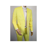 Men Premium 100% Linen Cocktail Suit by INSERCH Breathable and cool SU880 Yellow