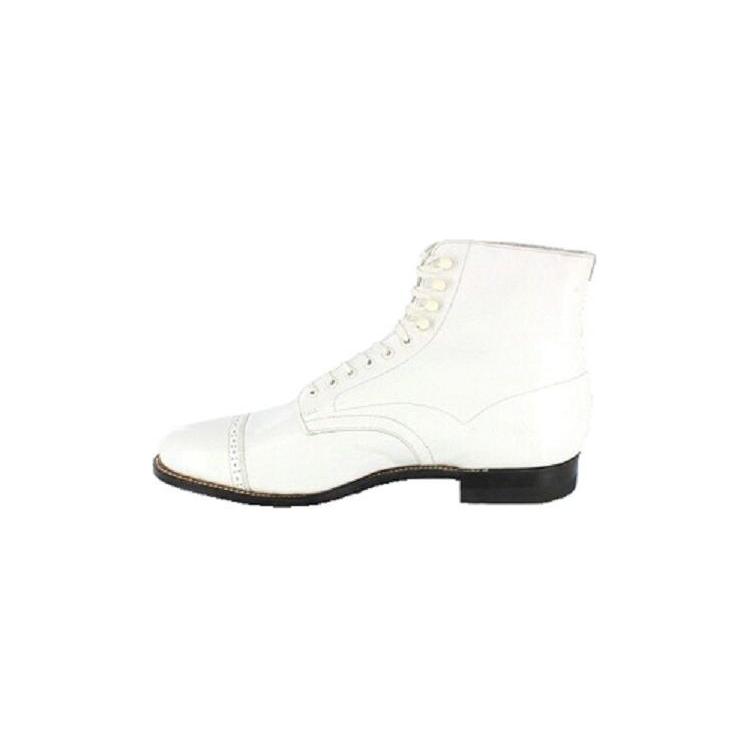 Madison Stacy Adams Ankle Boot Biscuit Casual Shoes 00015-100 White