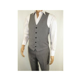 Men's RENOIR Vest Wool 140's Adjustable, Two Pockets 508-5 Lt Gray