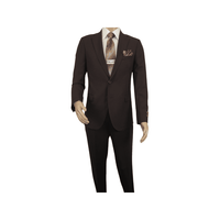 Men Suit BERLUSCONI Turkey 100% Italian Wool Super 180's #Ber30 Brown/Burgundy