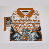 Men Sports Polo Shirt MIZUMI Black Edition Soft Micro Poly Fashion 56575-A Multi