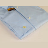 Mens 100% Egyptian Cotton Shirt French Cuffs Wrinkle resistance Enzo 61102 Blue