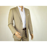 Men MANTONI Suit All Wool Textured Classic Single Breasted M87185-2 Tan