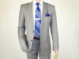 Men's Soft Wool Cashmere Light Gray Business Suit Giorgio Cosani 900-03 Gray New