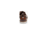 Stacy Adams Sync Plain Toe Elastic Lace Up Sneaker Leather Cognac 25662-221
