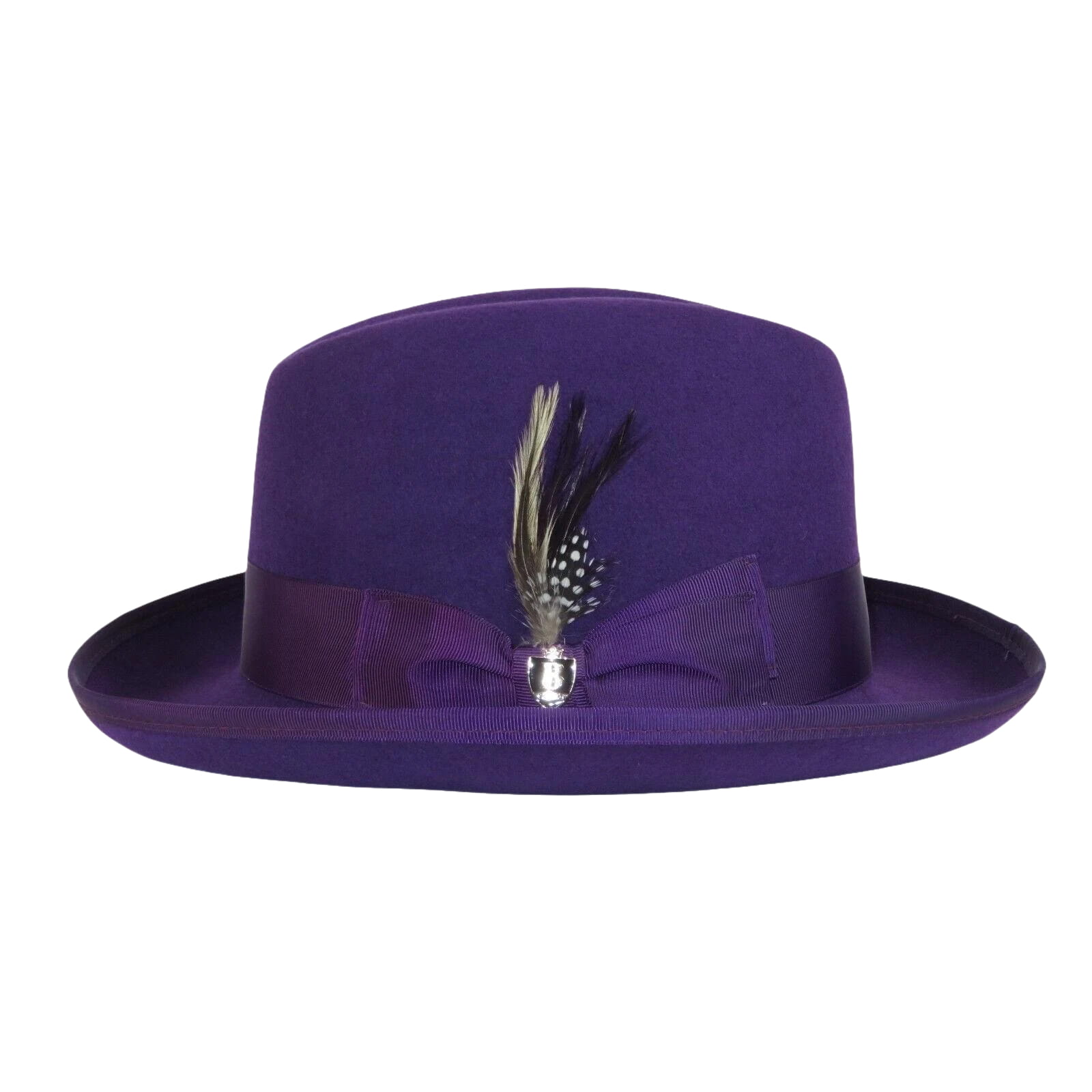 Men Bruno Capelo Dress Hat Australian Wool Homburg Godfather GF107 Purple