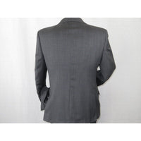Men's Wool Cashmere Sharkskin Suit Giorgio Cosani Two Button 901 Charcoal Gray