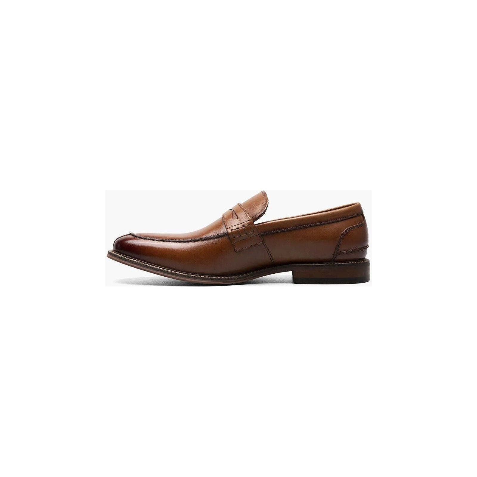 25550-221 Stacy Adams Marlowe Algonquin Moc Toe Penny Slip On Cognac Leather