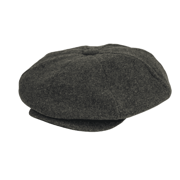 Mens Fashion Classic Flannel Wool Apple Cap Hat by Bruno Capelo ME904 Charcoal