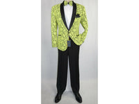 Manzini Insomnia blazer Stage Performer Formal Jacket Lace Design MZN116 Yellow