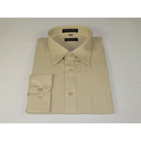Men's Milani dress shirt soft cotton Blend easy wash business Long sleeves Tan