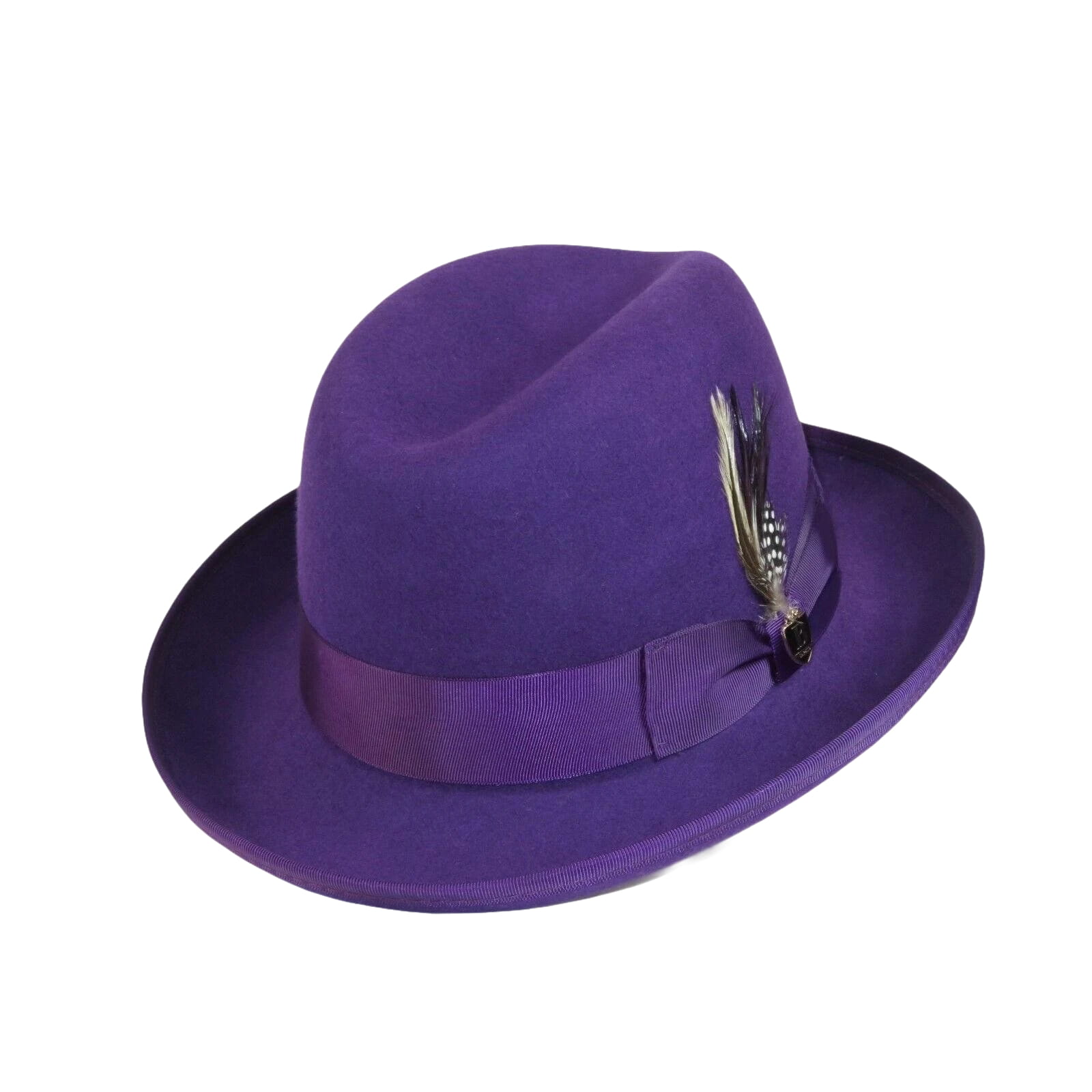 Men Bruno Capelo Dress Hat Australian Wool Homburg Godfather GF107 Purple