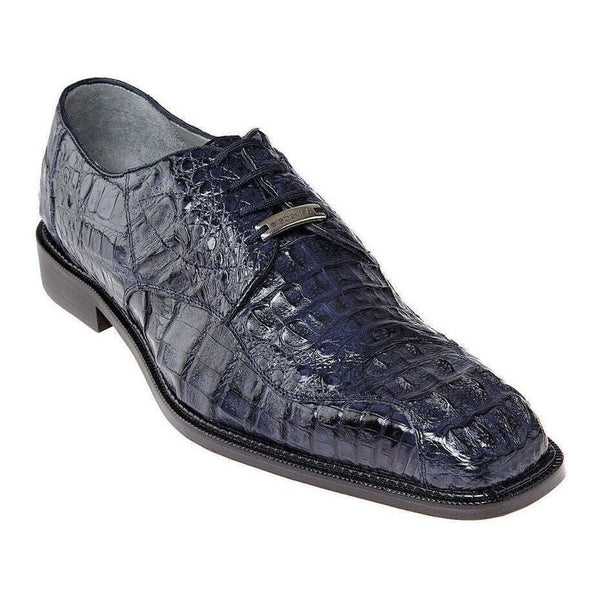 Belvedere Mens Shoes Chapo Hornback Crocodile  Navy Blue 1465