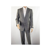 Men's Summer Linen Suit Apollo King Half Lined 2 Button European LN8 Black Gray