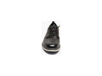 Stacy Adams Sync Plain Toe Elastic Lace Up Sneaker Shoes Leather Black 25662-001