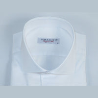 Men 100% Italian Cotton Shirt Non Iron SORRENTO Turkey Cutaway Collar 2744 White