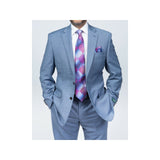 Men RALPH LAUREN Suit Wool Blend Two Button Shark Texture Formal 0278 Sky Blue