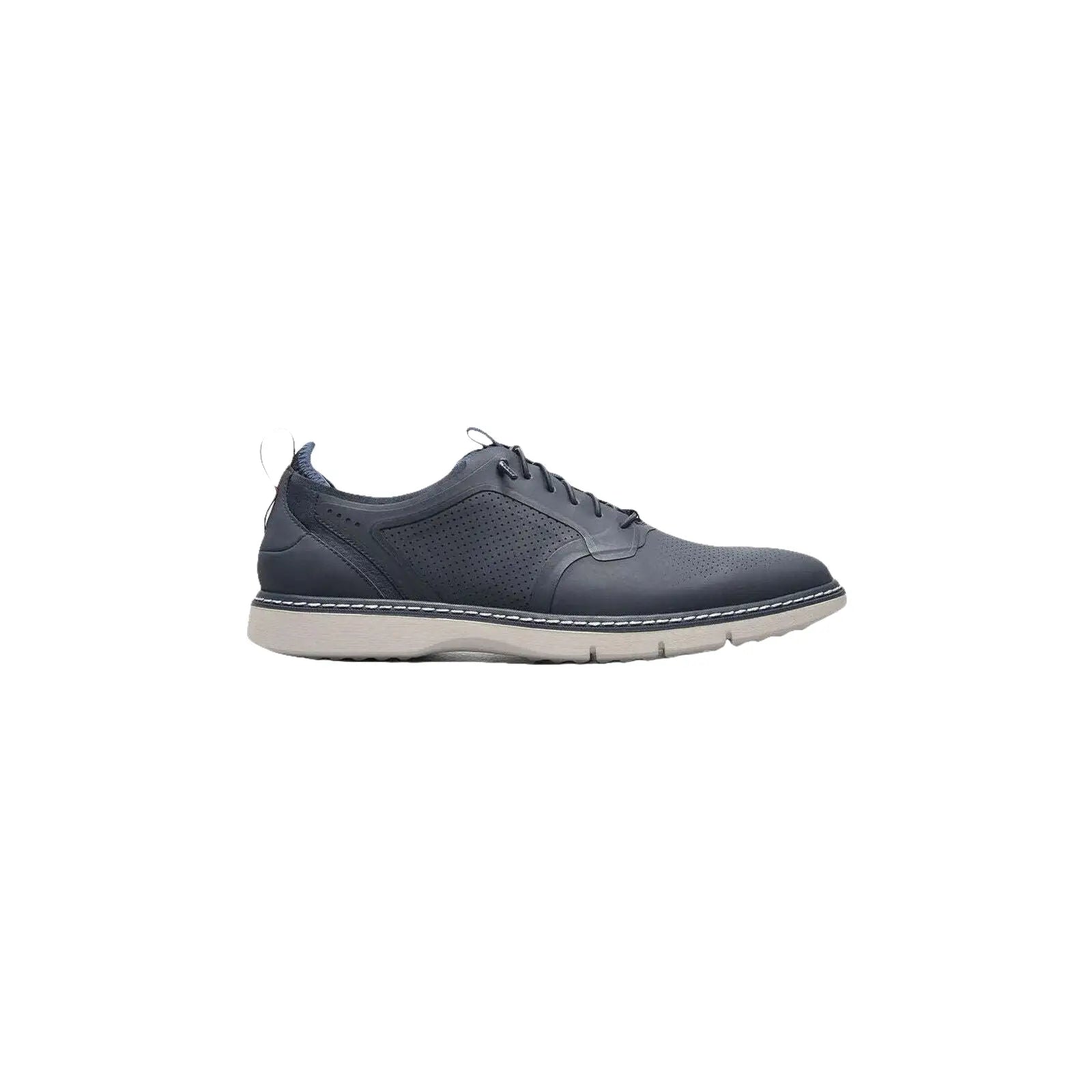25518-410 Stacy Adams Synchro Plain Toe Elastic Lace Up Sneaker Navy Shoes
