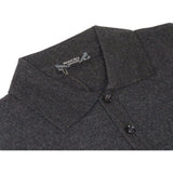 Mens PRINCELY Soft Merinos Wool Sweater Knits Lightweight Polo 1011-40 Charcoal