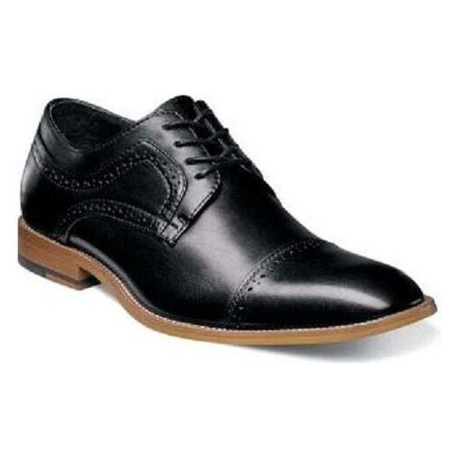 Stacy Adams Mens shoes Dickinson Cap Toe Oxford classic Black Leather 25066-001