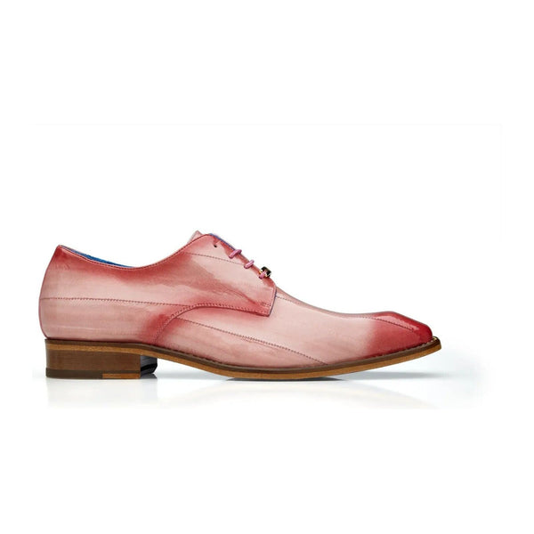 Belvedere Men's Dress Shoes Italo Antique Pink Genuine Hand Painted Eel D05