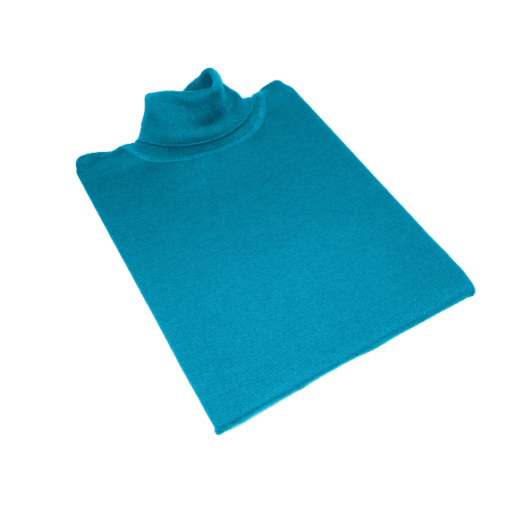 Men PRINCELY Turtle neck Sweater From Turkey Soft Merino Wool 1011-80 Teal