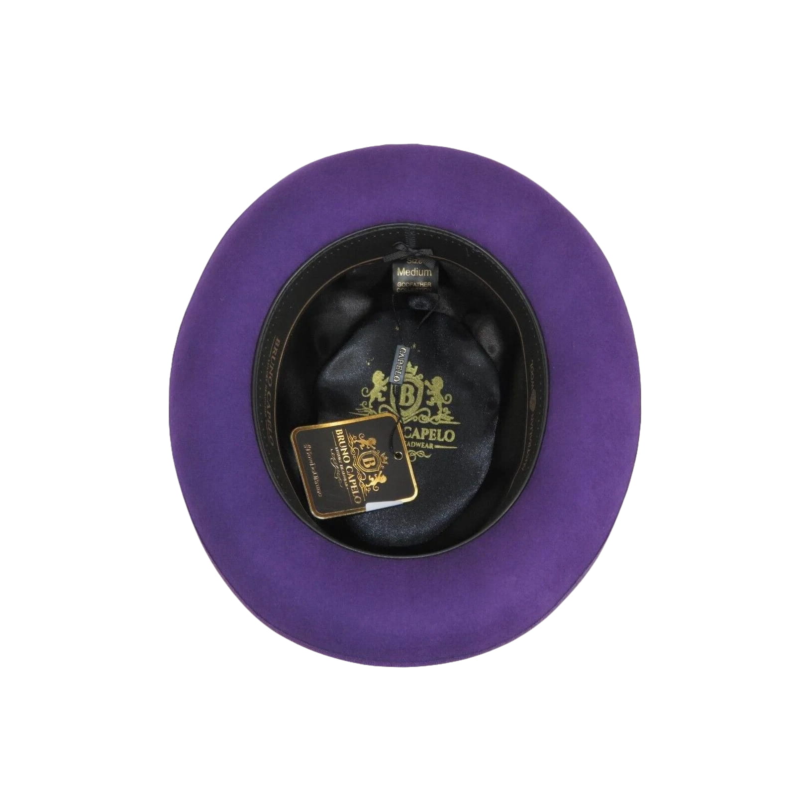 Men Bruno Capelo Dress Hat Australian Wool Homburg Godfather GF107 Purple