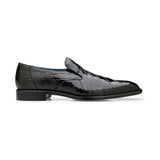 Men's Belvedere Genuine Alligator Slip-on Dress Shoes Genova Black R53