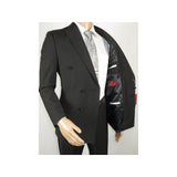 Men Suit BERLUSCONI Turkey 100% Italian Wool 180's Double Breasted #Ber23 Gray