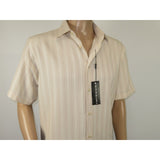 Men Short Sleeves Sports Shirt by BASSIRI Light Weight Soft Microfiber 48281 Tan