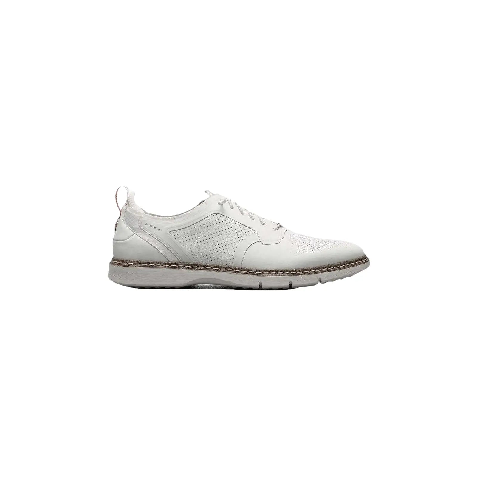 25518-100 Stacy Adams Synchro Plain Toe Elastic Lace Up Sneaker Shoes White