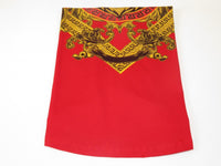 Men LAVERITA European Fashion Crew Shirt Short Sleeve Lion Medallion 93312 Red