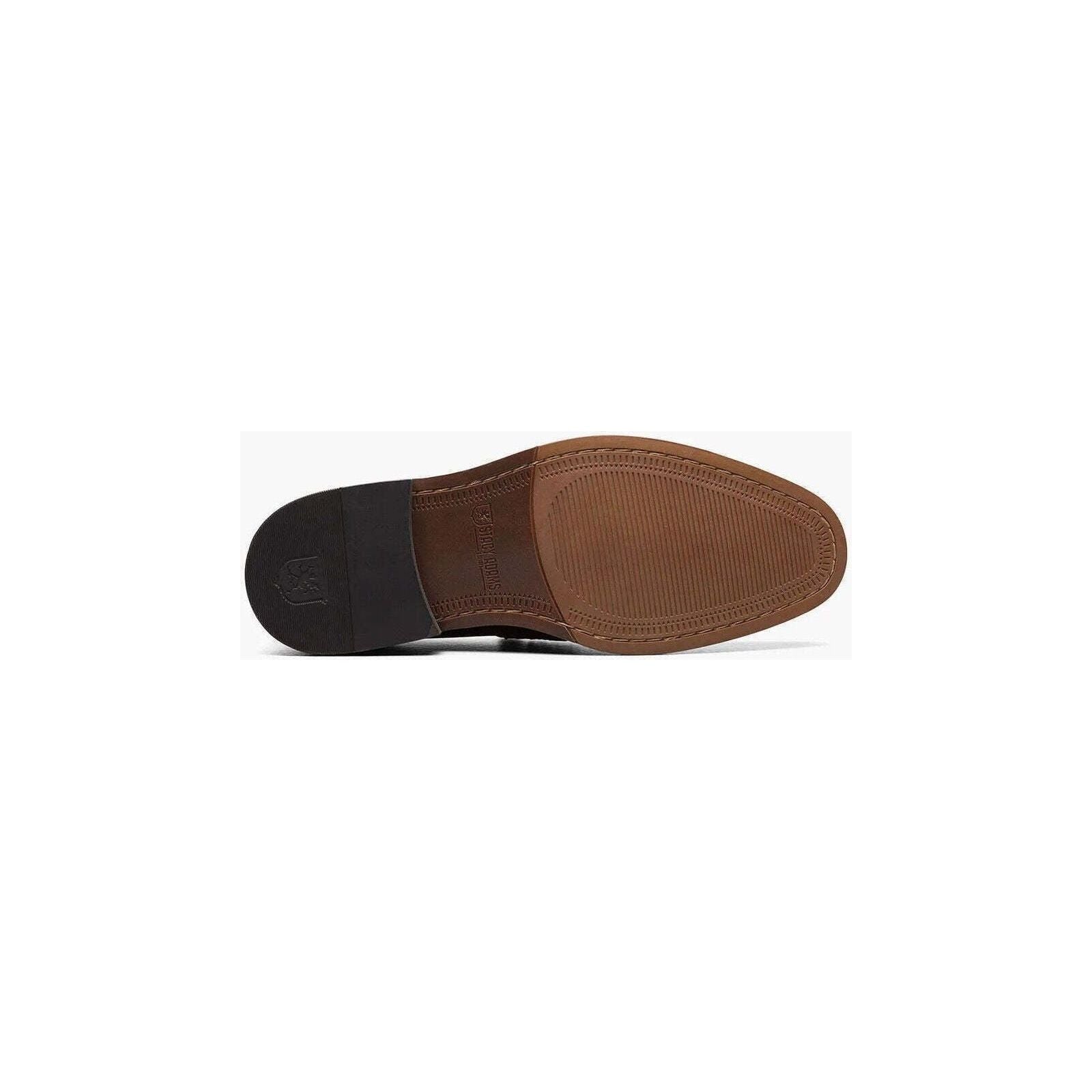 25550-001 Stacy Adams Marlowe Algonquin Moc Toe Penny Slip On Black Leather