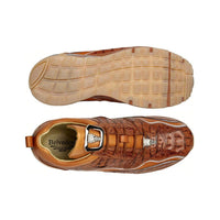Mens Belvedere Rexy Sneaker Sport Shoes Cognac Crocodile Italian calf E04