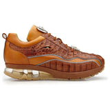 Mens Belvedere Rexy Sneaker Sport Shoes Cognac Crocodile Italian calf E04