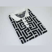 Men's Sports Shirt LCR MIZUMI Soft Cotton Blend Fashion Polo Style 11170-A Black