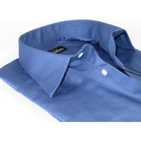 Men Mondego 100% Soft Cotton Dress Business shirt B300 French Blue Herringbone