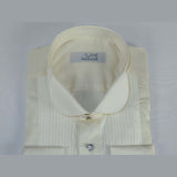 Mens CEREMONIA Tuxedo Formal Shirt 100% Cotton Turkey Slim Fit #stn 17 abt ivory
