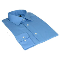Mens Mondego  Stretch Cotton Blend Dress Classic shirt Long Sleeves SN2400 Blue