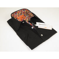 Men Premium Quality Soft Linen Sports Shirt By INSERCH Short Sleeves SS717 Black